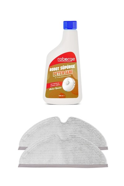 Roborge Aspirator robot Roborock S6, pachet de 2 cârpe pentru mop + detergent...