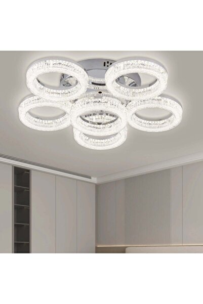 RFAN LED Chandelier, Model K3536/5+1ACH, With Remote Control, 3 Light Types, ...