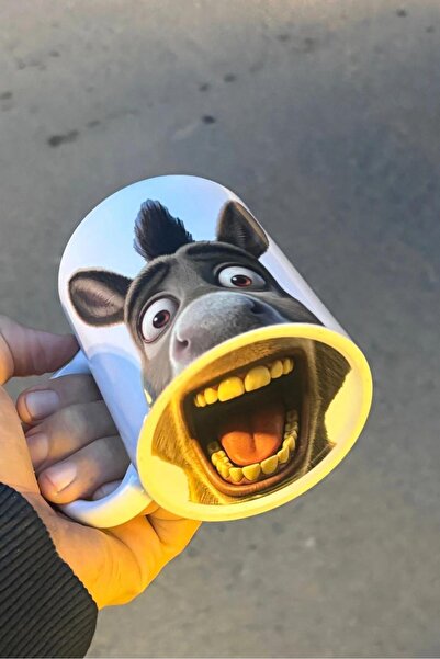 Namgo كوب من البورسلين الأبيض بتصميم فم الشريك