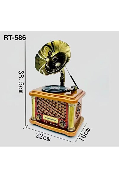 Everton RT-586 Gramofon Görünümlü Nostaljik Radyo – Dekoratif Dönen Plak Tasarımlı Müzik Çalar