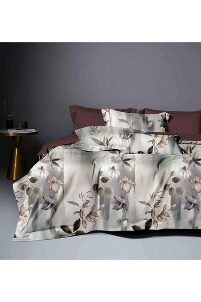 Luna Lenjerie de Pat 6 Piese cu Elastic - 180x200 cm, Set Complet Pat Dublu c...