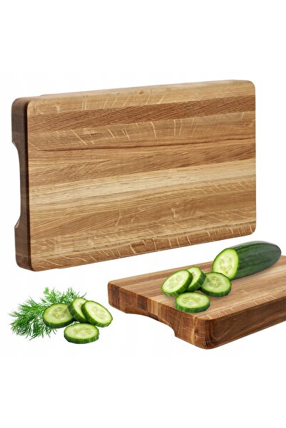 KADAX Wooden Kitchen Chopping Board 50x30cm For Serving Oak Large Block