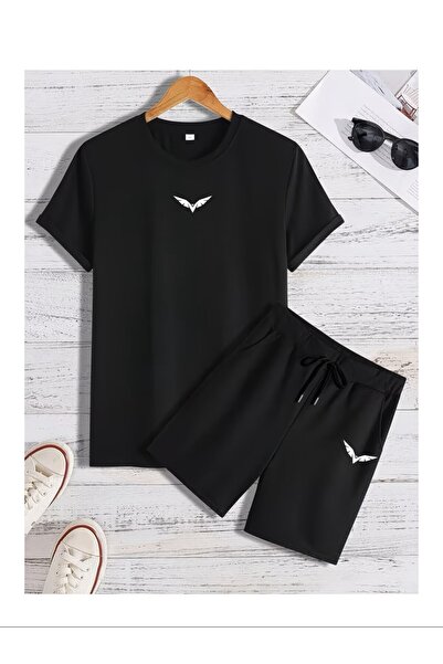 FATOOM STILE Men's T-Shirt Shorts - T-Shirt with Shorts Bottom Top Set a Prin...