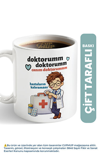 Cup Mup Doktora Hediye Kupa Bardak | Canım Doktorum - Hastaların Kahramanı