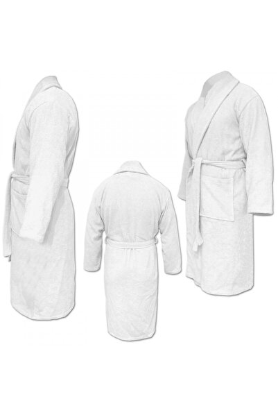 Homelevel Unisex Bathrobe, 3XL, White, Cotton, 54845.02.33