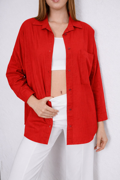 Paw Garage Women's Marlot Oversized Linen Shirt