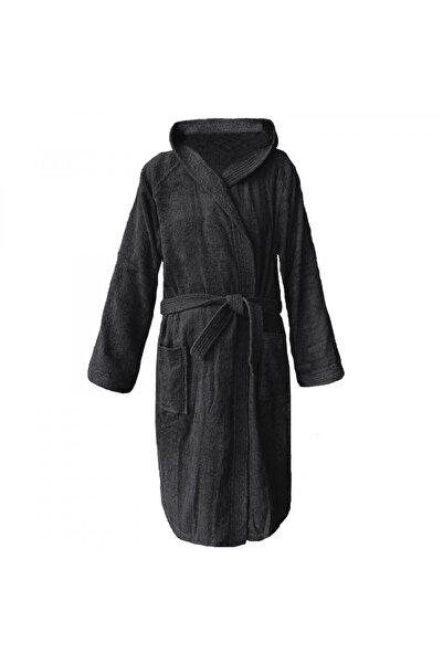 Homelevel Halat de baie din material textil, 3XL, negru, bumbac, 54856.73.33