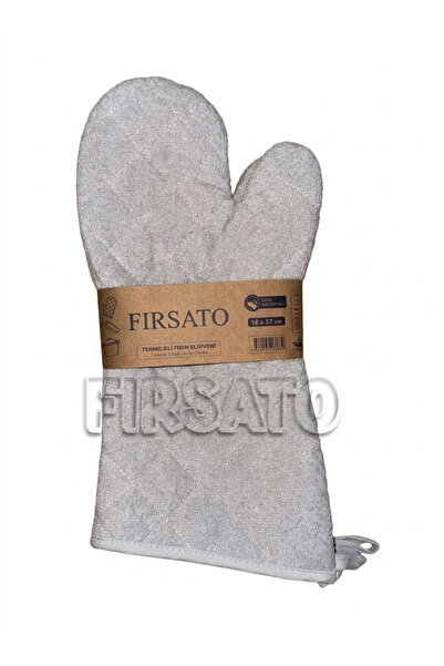 Fırsato Termo Yanmaz Ve Isıya Dayanıklı Fırın Eldiveni 18 x 37 cm 2 Li Eldiven