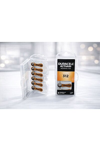 Duracell ActivAir 312 Pili EasyTab Zinc Air – 6’lı Paket