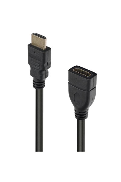 Temiz Pazar HDMI Male to Female Male to Female 1 Meter Extension Gold Cable