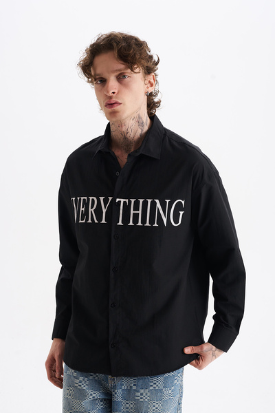 NOHOW Poplin Fabric, Comfortable Fit Drop Shoulder, Men's Everything Printed ...