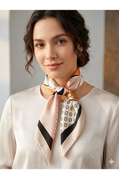 alinastore وشاح مسطح خاص منقوش (70x70)