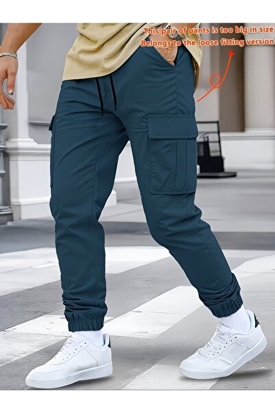 Wise&Go Store Cargo pantalone Pamuk paket Sa likrom elastične cargo pantalone...