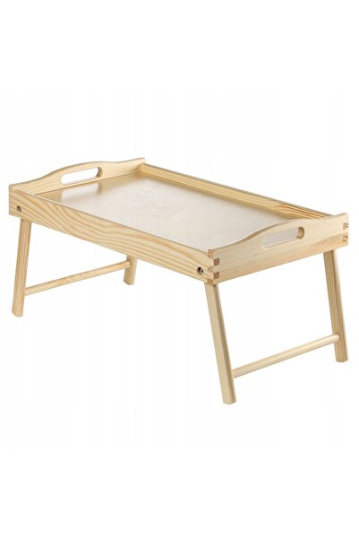 KADAX Masă de mic dejun pliabilă din lemn pentru laptop pe pat, tavă de cadouri