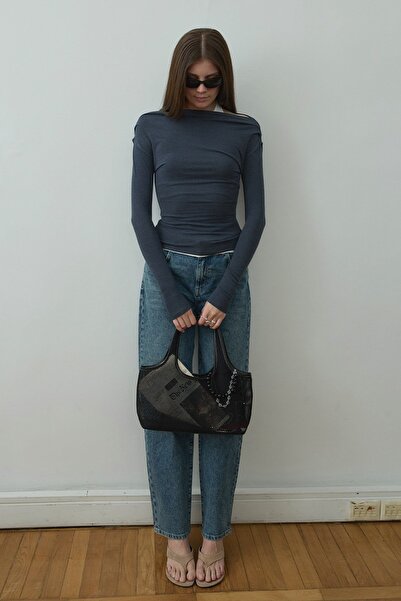 Suud Collection Μπλε Εμι Διπλή Μπλούζα