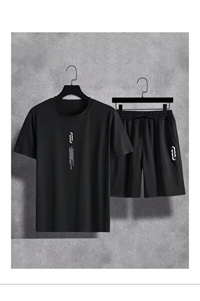 FATOOM STILE Men's T-Shirt Shorts - T-Shirt with Shorts Bottom Top Set a Prin...