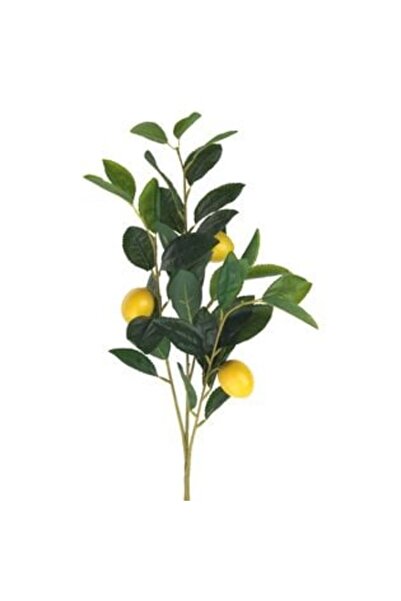 SHOPIENS Creangă artificială cu frunze verzi de lămâie 81 cm
