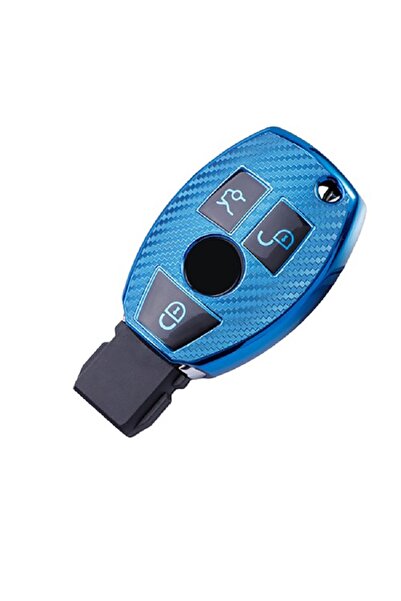 Mercedes Benz Θήκη κλειδιού σιλικόνης με όψη ανθρακονήματος