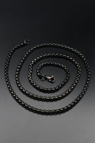 Prestige Steel Necklace Chain Oxidized Black Color 2mm 902627