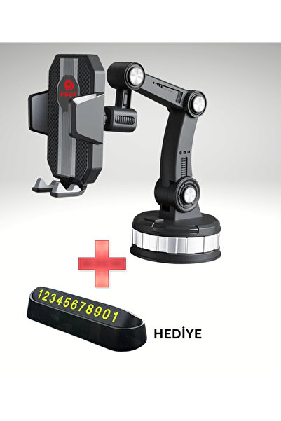 PSGT Araç içi Telefon Tutucu Uzayabilen360 Dönebilen vantuzluCam Torpido için...