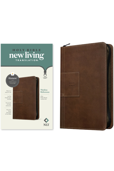 Tyndale House Publ Biblia NLT cu fermoar subțire, ediție cu filament (imprima...