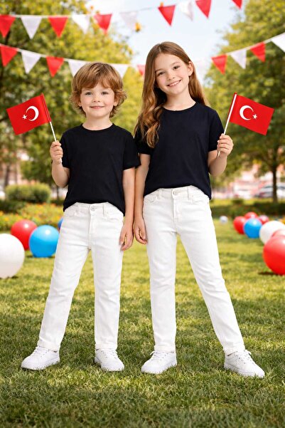 kidsense Girls&Boys Red,White,Black Unisex Children's Pants Suitable for Apri...