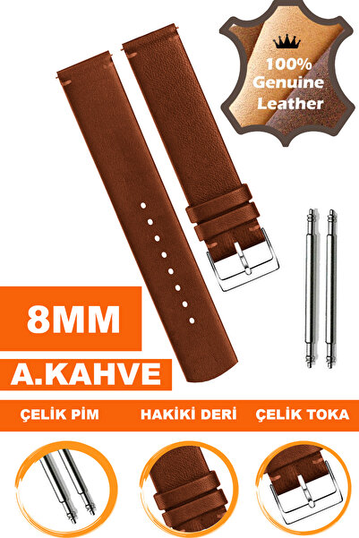 COBRA Genuine Leather Watch Band Strap Compatible with 8mm Watches L04Mk-8Mm