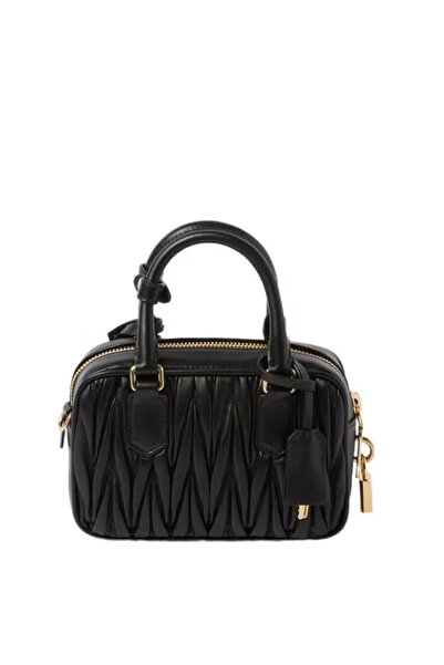 MIUHOME حقيبة تعليقة كلاسيكية من جلد نابا مبطّن ، يمكن ارتداؤها على الكتف.