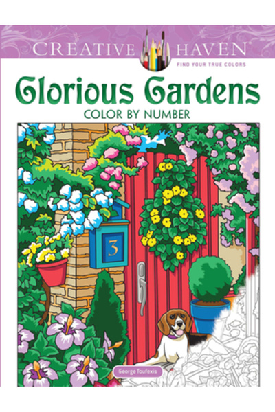 Dover Pubn Inc Carte de colorat Creative Haven Glorious Gardens Color după număr