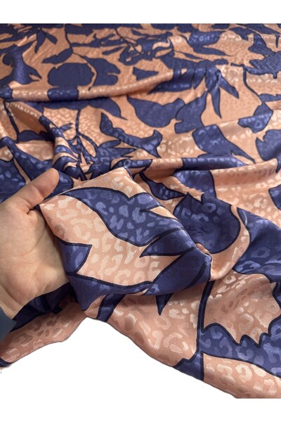 BURSA KUMAŞTAN Silk Floş Satin Fabric J Jacquard Shiny D Drapey P Polyester I...