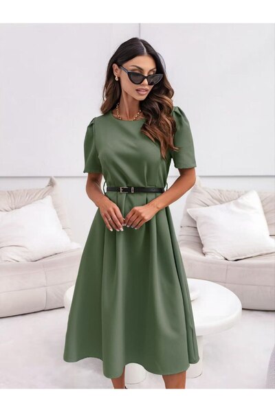 MAXORA SHOP Office dress with included eco- Leather buckle