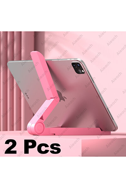 Choice7 Pink-2 Pcs Desktops Stand For Tablet 4.7 to 12.9 inch , Adjustable Fo...