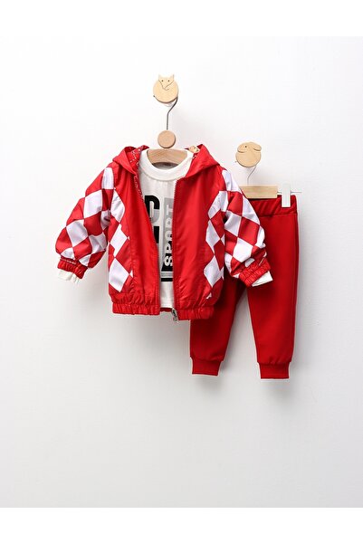 MiniKids Compleu The Gugci Bear, rosu