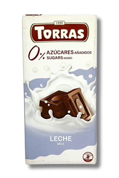 TORRAS Ciocolata cu lapte fara zahar si fara gluten, Torras, 75g