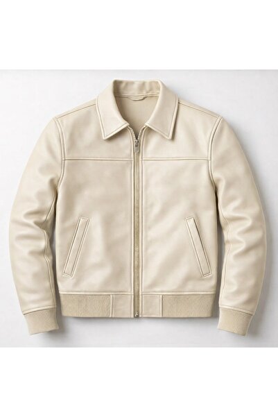 BASEL.CO Premium Slim Fit Polo Collar Leather Jacket