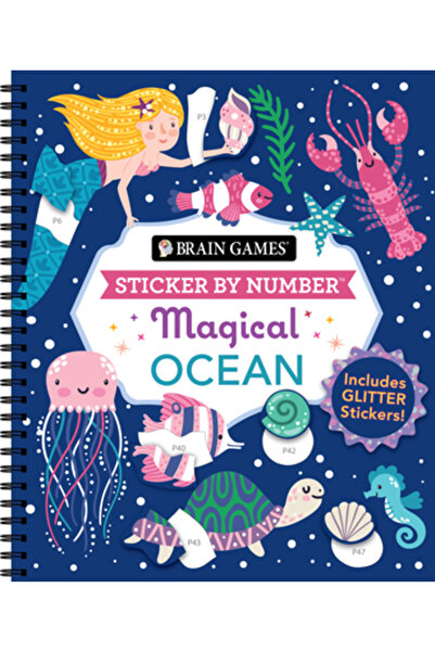 Pubn Intl Jocuri Creiere - Autocolant după număr: Ocean Magic: Include autoco...