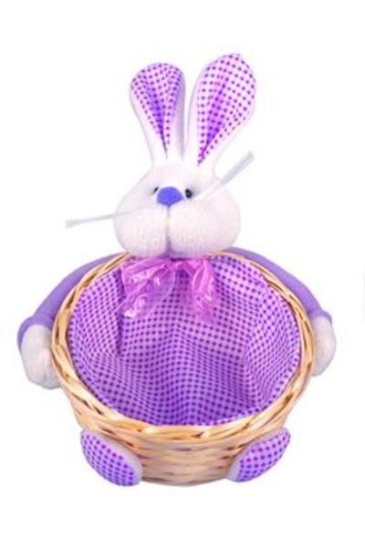 SHOPIENS Coș decorativ de Paște cu iepuraș 3D