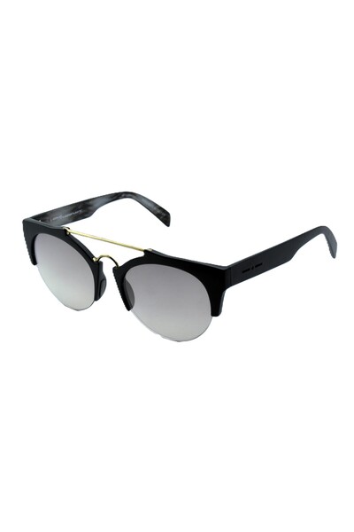 Italia Independent 921 53 009 Bbt Black Round Unisex Gray Sunglasses