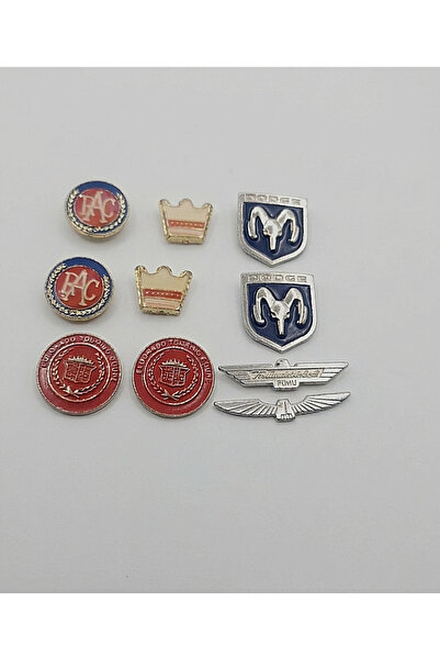 lina oto aksesuar 10 Pieces of Metal Nuts with Emblem Tape