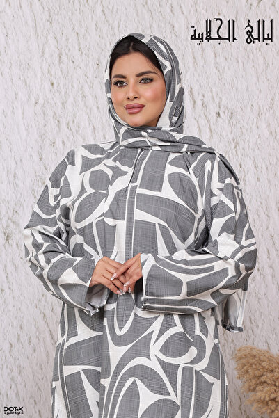 Lyaly aljlabyh "Jewels of Heritage" prayer abaya for women with exclusive roy...
