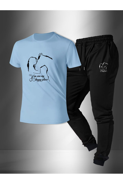 Flow touch Special Printed Oversized top and bottom tracksuit set