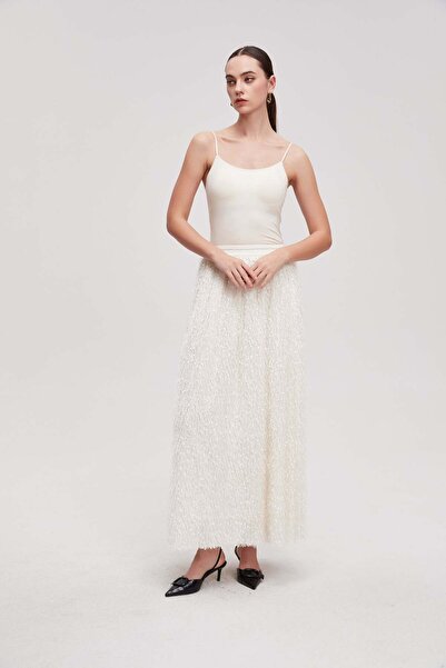 Livia Long Embroidered Skirt