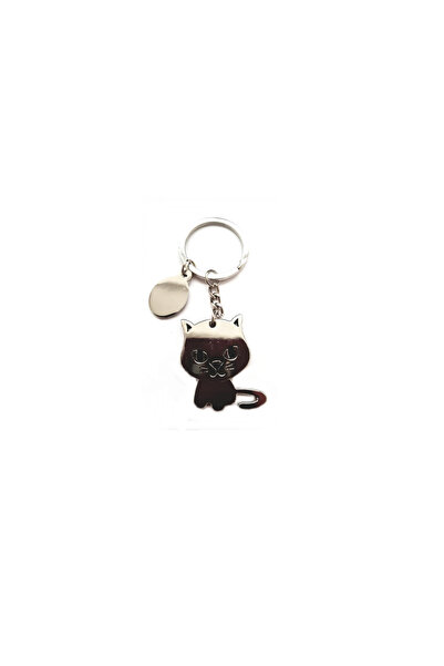 motor starter Premium stainless steel Keychain , 3 x 5 cm, Kitty