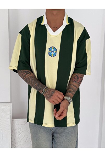 MATTİMODA Brasil CBF Baskılı Polo Yaka T-shirt