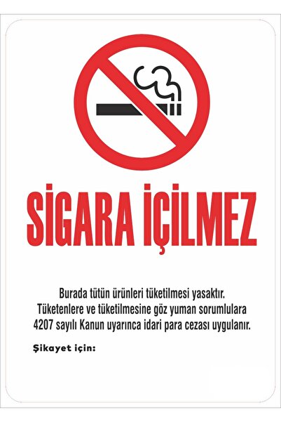 ReddoReklam Sigara İçilmez Uyarı ( Folyo Baskı ) 50x70 Cm