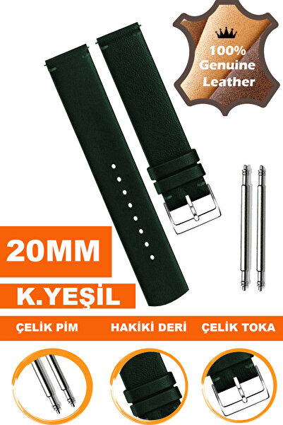 COBRA Genuine Leather Watch Band Strap Compatible with 20mm Watches L04Mk-20Mm