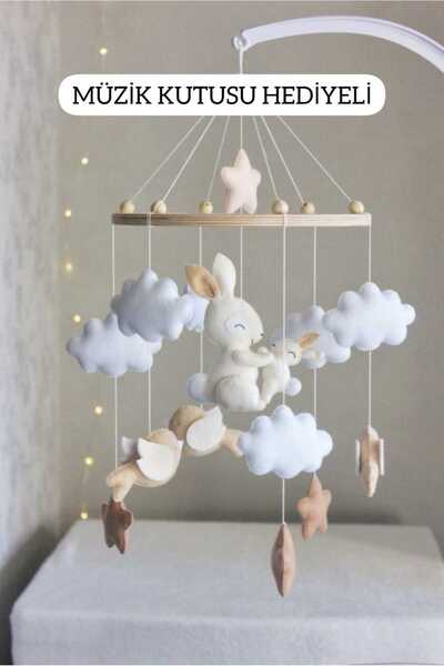 TREND METFİQ DECORATİON Bebek Özel Tasarım %100 El Yapımı Keçe Bebek Dönences...