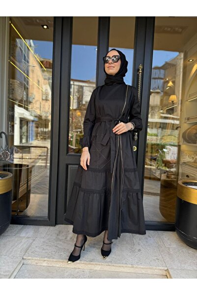 MissWhence 39807 Zipper Detail Women's Dress Black