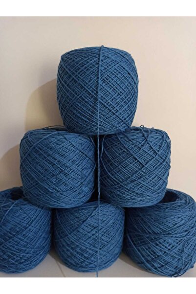 İPEK YÜN İPLİK DÜNYASI Koton (Cotton) Knitting Yarn (Blue) Crochet 100Gr