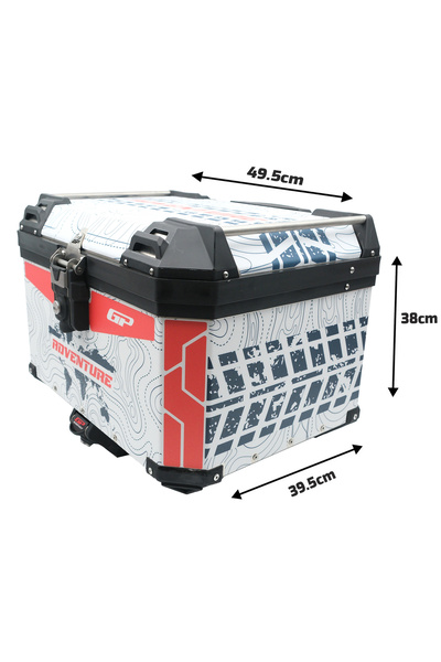 GP KOMPOZİT DSN09 Universal 57 lt Desenli Alüminyum Motosiklet Çantası